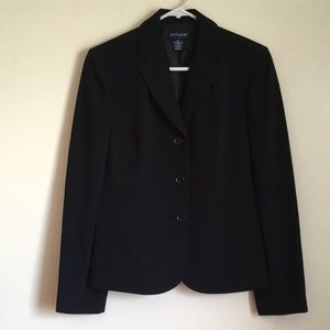 Ann Taylor Black 3 piece suit jacket skirt and pants